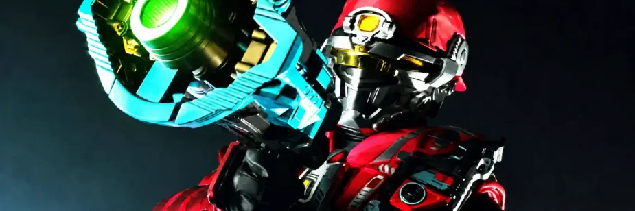 Trailer de Kakusei Hunter Omegahorn mostra herói vermelho contra monstro gigante