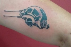 Tatuagem de Tokusatsu - Cybercop Saturno