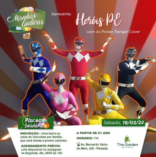 Power Rangers participam de apresentação solidária em Pernambuco