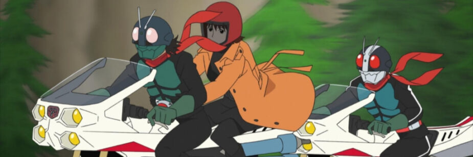 Kamen Riders 1 e 2 ganham versão anime em episódio de Shin-chan