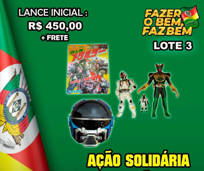 Resistência Tokusatsu promove leilão solidário com vários itens