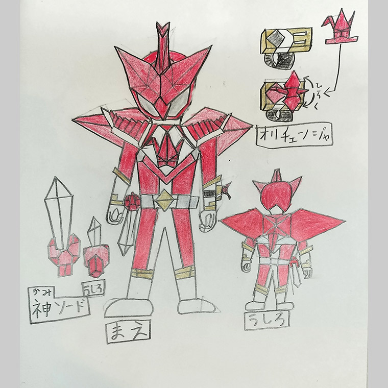 Criança de 10 anos cria o mais novo herói oficial de Super Sentai