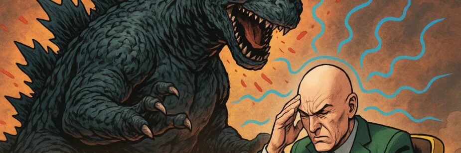 Godzilla invade a mente de Xavier em novo caos da Marvel