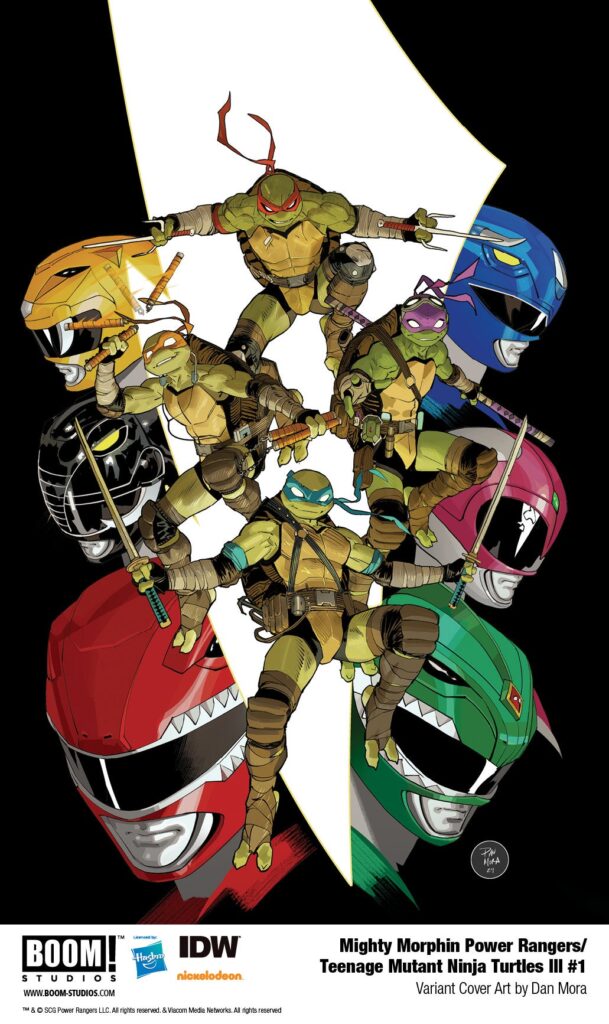 Terceira HQ entre Power Rangers e Tartarugas Ninja chega em agosto