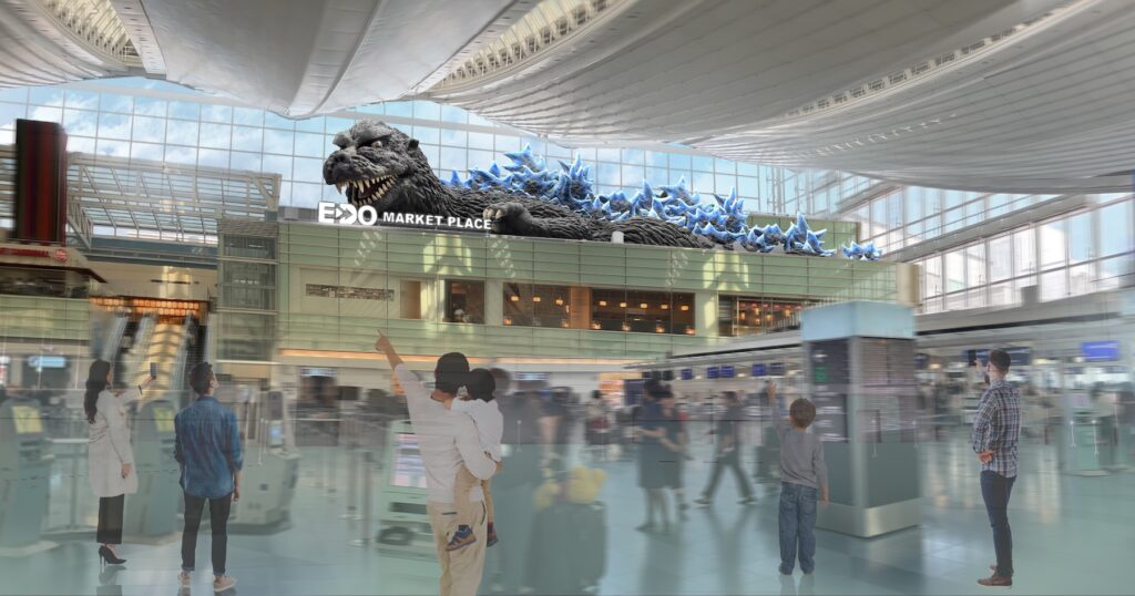 Aeroporto vai receber o maior Godzilla do mundo em 2025