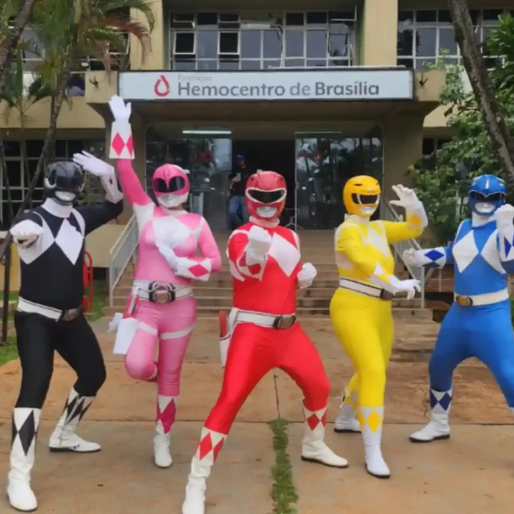 Power Rangers vão ao Hemocentro para incentivar doação de sangue