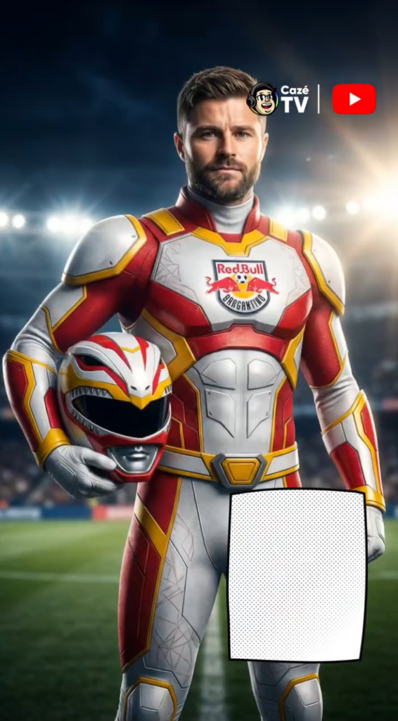 Jogadores de futebol viram Power Rangers em brincadeira da CazéTV