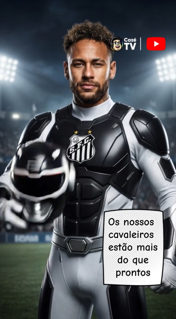 Jogadores de futebol viram Power Rangers em brincadeira da CazéTV