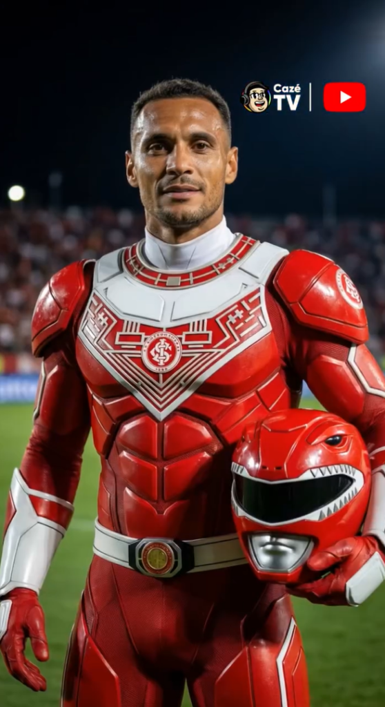 Jogadores de futebol viram Power Rangers em brincadeira da CazéTV