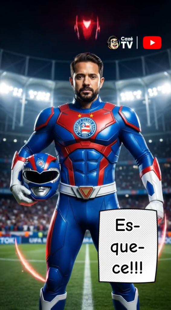 Jogadores de futebol viram Power Rangers em brincadeira da CazéTV