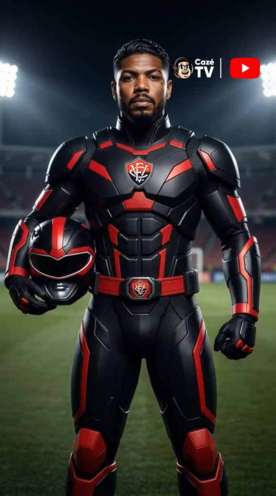 Jogadores de futebol viram Power Rangers em brincadeira da CazéTV