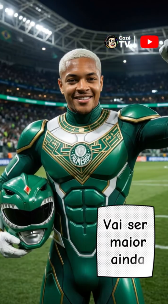Jogadores de futebol viram Power Rangers em brincadeira da CazéTV