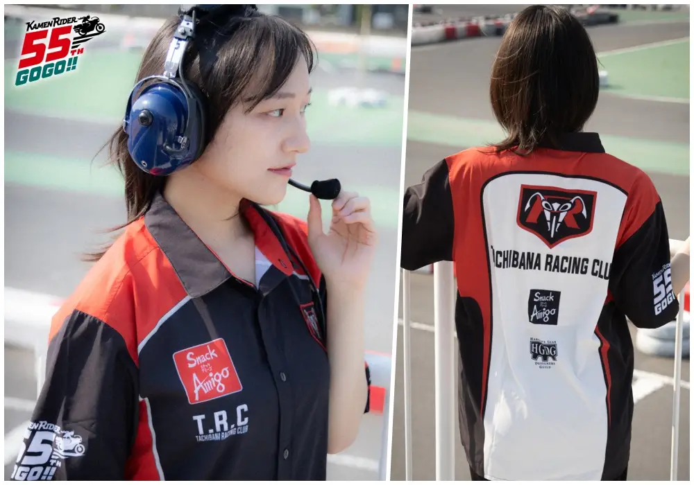 Camisa de Kamen Rider recria equipe de corrida da Tachibana Racing