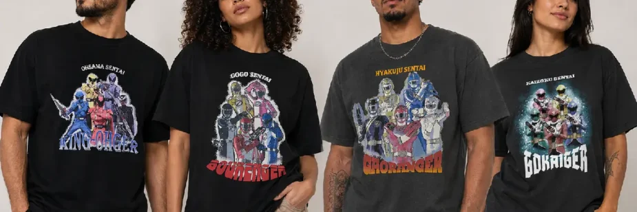 Camisetas de Super Sentai ganham produção sob encomenda
