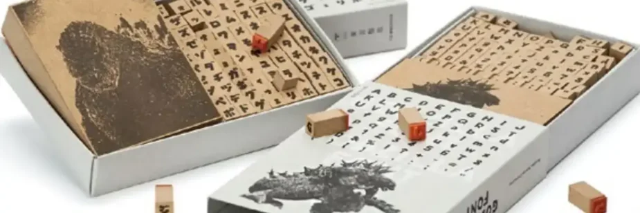 Godzilla ganha alfabeto próprio em coleção japonesa de carimbos