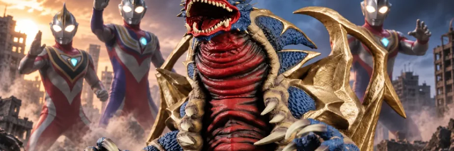 Monstro de Ultraman Tiga, Dyna e Gaia ganha boneco com luz