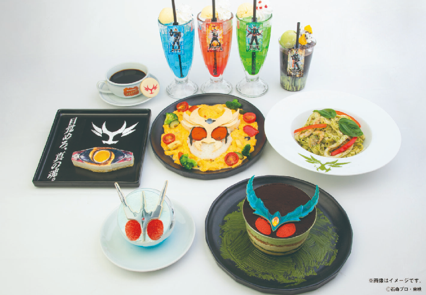 Kamen Rider Agito, G3 e Gills viram pratos em café comemorativo