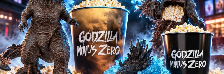 Godzilla Minus Zero terá baldes de pipoca com formato do monstro
