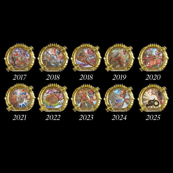 Gozyuger ganha coleção de 50 Sentai Rings com acabamento dourado