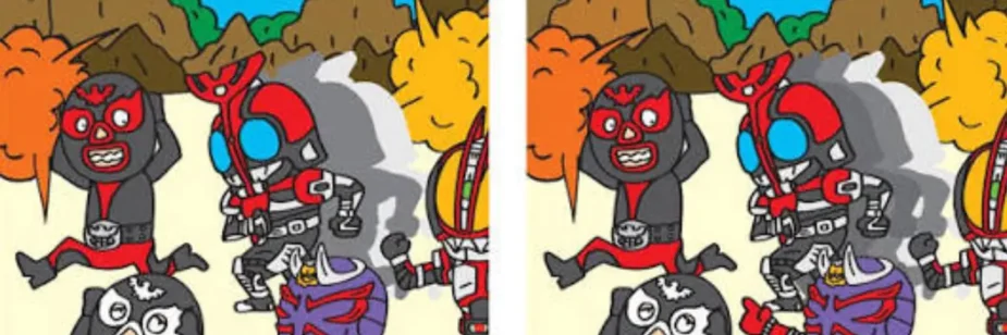 Kamen Rider desafia fãs com jogo dos seis erros