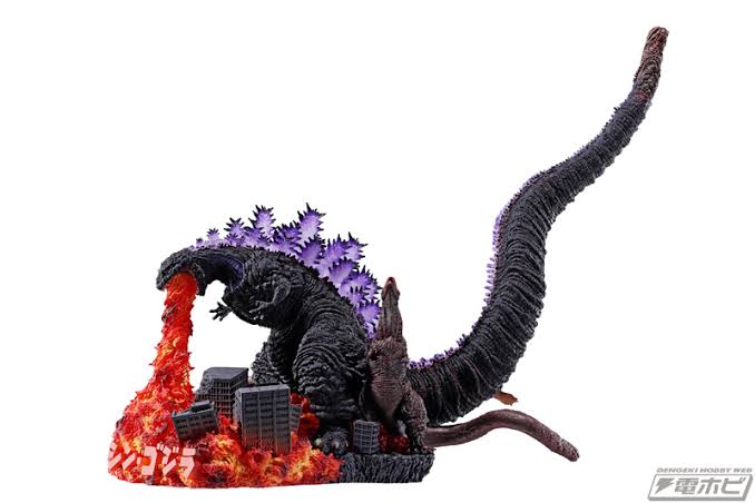 Shin Godzilla ganha diorama com cauda gigante e três formas do monstro
