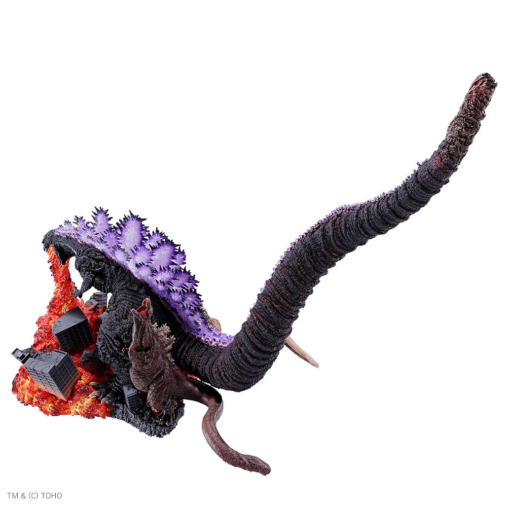 Shin Godzilla ganha diorama com cauda gigante e três formas do monstro
